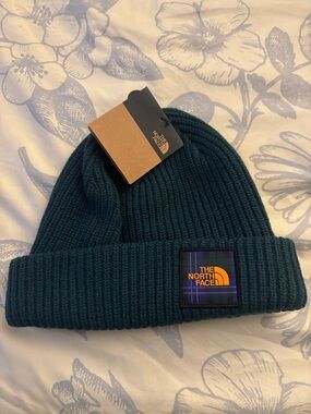 The North Face Teal Ribbed SALTY DOG BEANIE